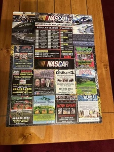 202 NASCAR CUP Schedule 24" by 18" With Local Ads ~RARE~ - Picture 1 of 2