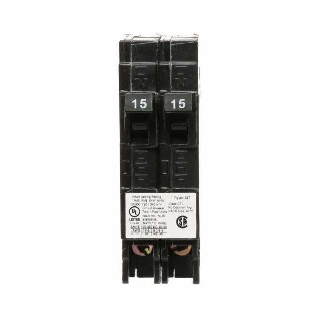 Siemens ITE Q1515NC 15A 120V Twin Tandem Circuit Breaker