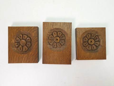 Antique Handcarved Wood Reclaimed Furniture Decoration Flowers E/0511 Cover