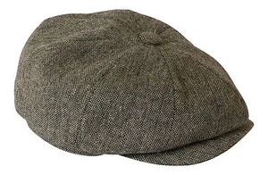 Gorra Shelby Gris Carbón Mezcla Lana Newsboy Botón - Gamble & Gunn - Imagen 1 de 4