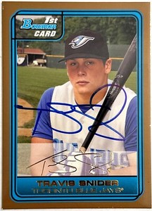 2006 Bowman Draft Picks & Prospects Gold Autograph #DP7 Travis Snider TTM