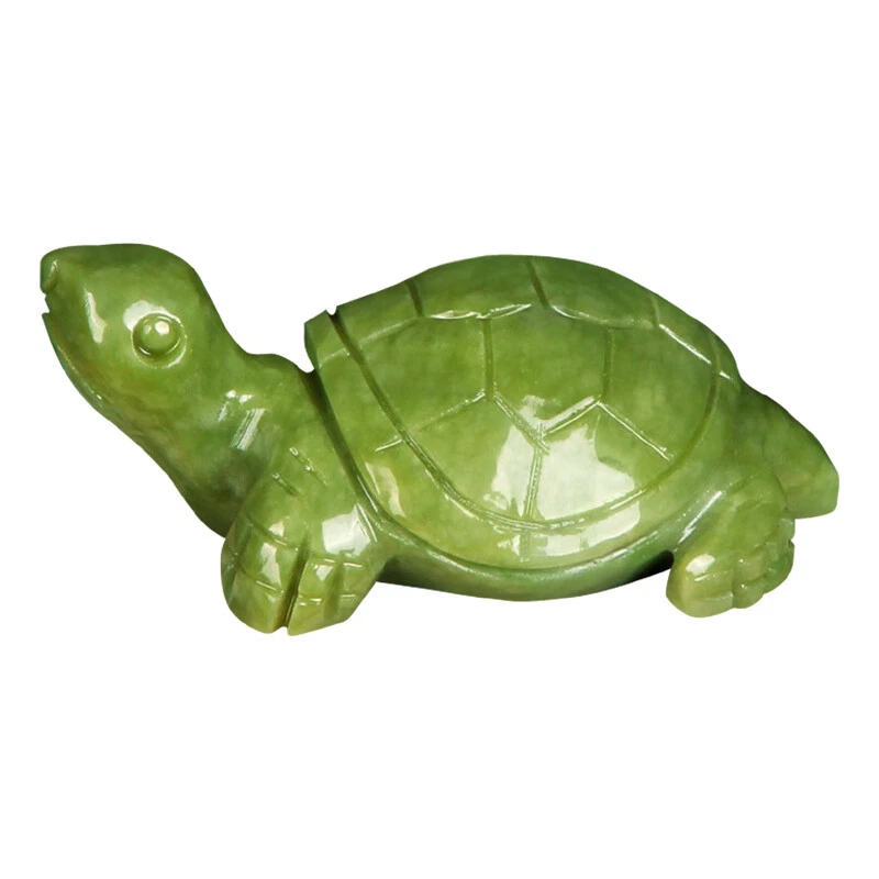 Natural Jade Carving, Longevity Turtle Jade Carving Fish Tank Decoration - Image 1 of 4
