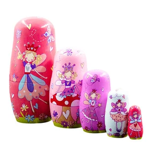 5PCS Wooden Russian Matryoshka Doll Toys, Stacking Nesting Toys Set For Kid Gift - Picture 1 of 12
