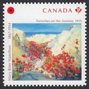 Die Cut = arte de Canadá: Mary Riter Hamilton = Primera Guerra Mundial = sello BKLT Canadá 2020 #3252i - Imagen 1 de 1