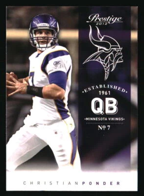 Christian Ponder 2012 Panini Prestige #106 FOOTBALL Card - Image 1 of 2
