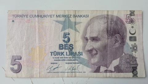 2020 Türkiye 5 Lirasi Banknote - P222D Authentic Interesting Cover