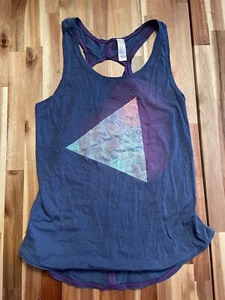 Ivivva Youth Girls Size 14 Sleeveless Blue Open Back Workout Yoga Tank Top - Picture 1 of 3