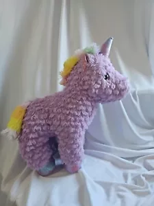 Peluche unicorno Homerbest 12" viola arcobaleno criniera peluche giocattolo zoccoli corno scintillante - Foto 1 di 8