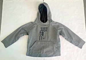 Nike hoodie Dri-fit gray logo sweatshirt boys sz 7 - Picture 1 of 8