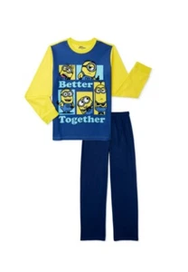 NWT Boys 10-12 Despicable Me MINIONS 2PC Pajama Set Fleece Pants & shirt Pajamas - Picture 1 of 3