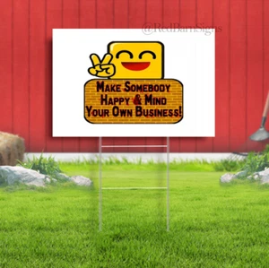 Mind Your Business Indoor Outdoor Yard Sign - Picture 1 of 1