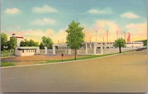 "Postal de lino de los Colorado Springs 1939 ""Estadio Will Rogers en el hotel Broadmoor" - Imagen 1 de 2