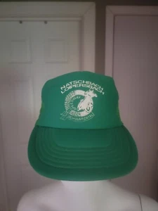 Vintage 80s Motocross Racing Snapback Cap Hat Flatbill Trucker Austria Green - Picture 1 of 7