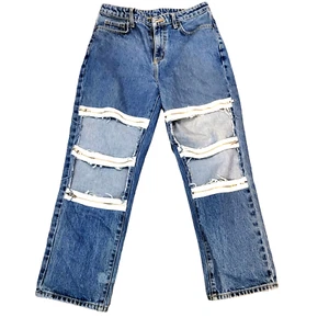 Jeans Carmar Highrise effetto invecchiato con cerniera taglia 31 x 26 lavaggio medio donna - Foto 1 di 8