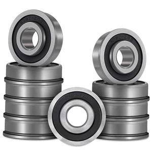 10Pcs Flanged Ball Bearings ID 5/8" X OD 1-3/8" for Lawn Mower, Wheelbarrows, Wi - Picture 1 of 12