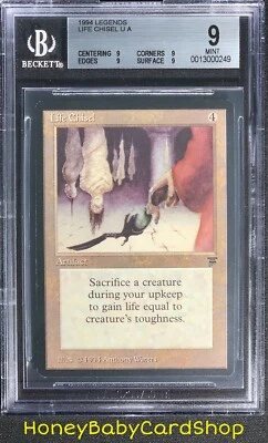 MTG Legends 1994 Life Chisel BGS 9.0Q (Quad) Mint Old School 93/94 - Image 1 of 4