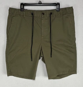 NWT Hugo Boss Taber Shorts Men’s 38 Tapered Fit Olive Green Stretch Drawstring - Picture 1 of 13