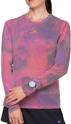 Ronhill Tech Golden Hour Womens Running Top Pink Long Sleeve Run Breathable - Image 1 of 4