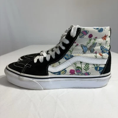 VANS Sk8-Hi Butterfly Floral Marshmallow Skater Sneakers Shoes Women's 5.5 - Image 1 of 4