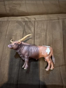 Figura Schleich Cow Texas Longhorn Bull Brown Cow 2017 Farm Animal 13866 - Imagen 1 de 5