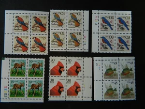 EE. UU. SC# 2576-2581 FLORA FAUNA 6 BLOQUES DE PLACAS COMO NUEVOS NH - Imagen 1 de 1