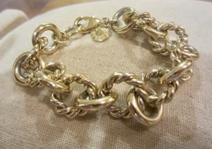 Grobes goldfarbenes Gliederarmband von J.CREW leichtes Statement signiert - Bild 1 von 6