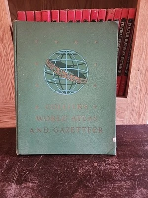 1944 Vintage Collier's World Atlas And Gazetteer Hardcover. Nice For Collectors - Image 1 of 4