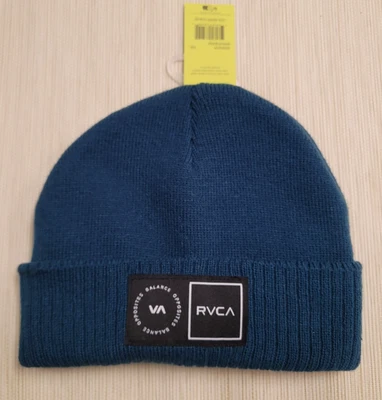 RVCA MEN'S TEAL BEANIE HAT ONE SIZE - Image 1 of 4