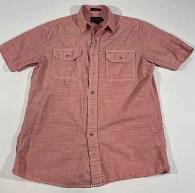 Pendleton Manga Corta Abotonada Warren Talla Pequeña Rosa Algodón Verano Peso Foto 1 de 4