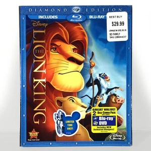 Disney's: The Lion King (Blu-ray/DVD, 1994, Diamond Ed) Like New w/ Slip ! - Imagen 1 de 4
