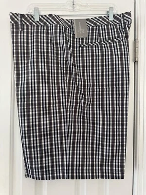 Ashworth Golf Company Plaid Shorts, Dark Navy Gray, Size 42 - Image 1 of 4