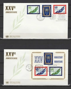 Nations Unies New York & San Francisco 2 FDC tampon à date 1970 /B5Nd - Picture 1 of 1