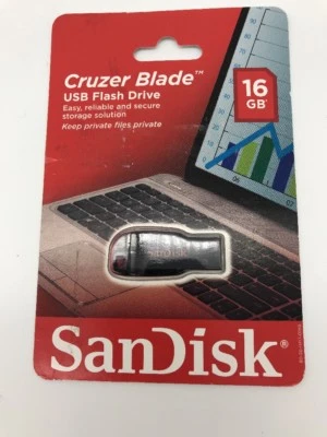 SanDisk CZ50 16GB USB Flash Drive Cruzer Blade SDCZ50-016G-AW46S - Image 1 of 3