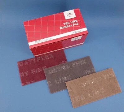 Carsystem Tec Line Mattflex, Schleifvlies 115 x 230mm, Vlies, rot, grau und gold