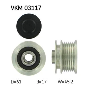 Alternator Freewheel Clutch Pulley SKF for A4 Passat A6 VKM 03117 Top Quality - Picture 1 of 6