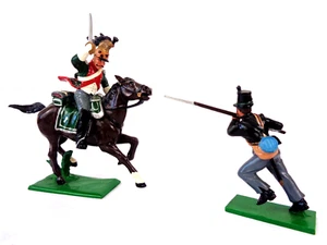 Trophy Miniatures KN2 Hand to Hand French Dragoon Napoleonic Toy Soldier 54mm - Picture 1 of 7