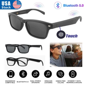 Smart Polarized Sun Lenses Glasses Bluetooth Sunglasses Air conduction Headset - Picture 1 of 20
