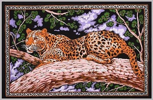 Large Panther Wall Hanging Wall Decor Poster Indian Tapestry Beach Throw Yogamat - Picture 1 of 2