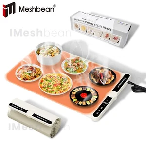 Electric Warming Tray Rollable Buffet 23.6"x15" Food Warming Mat w/ Temp Control - Picture 1 of 11