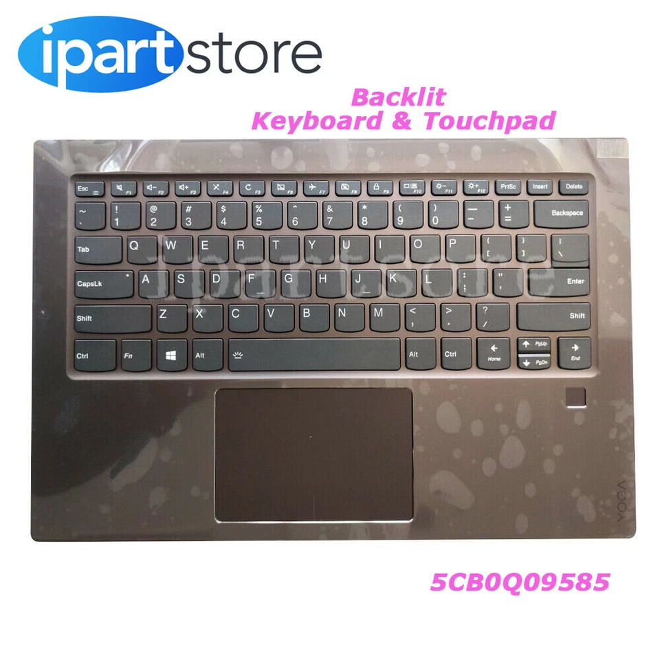 5CB0Q09585 Lenovo Palmrest Touchpad With US Keyboard for Yoga 80y7000wus