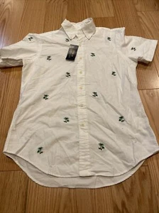 Polo Ralph Lauren Classic Fit Palm Tree Short-sleeve Shirt In White Aoe S BNwT - Picture 1 of 7