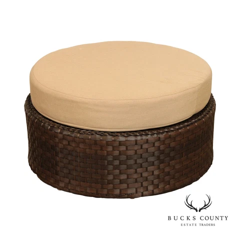 Sunbrella Outdoor Wicker Patio Ottoman Cover