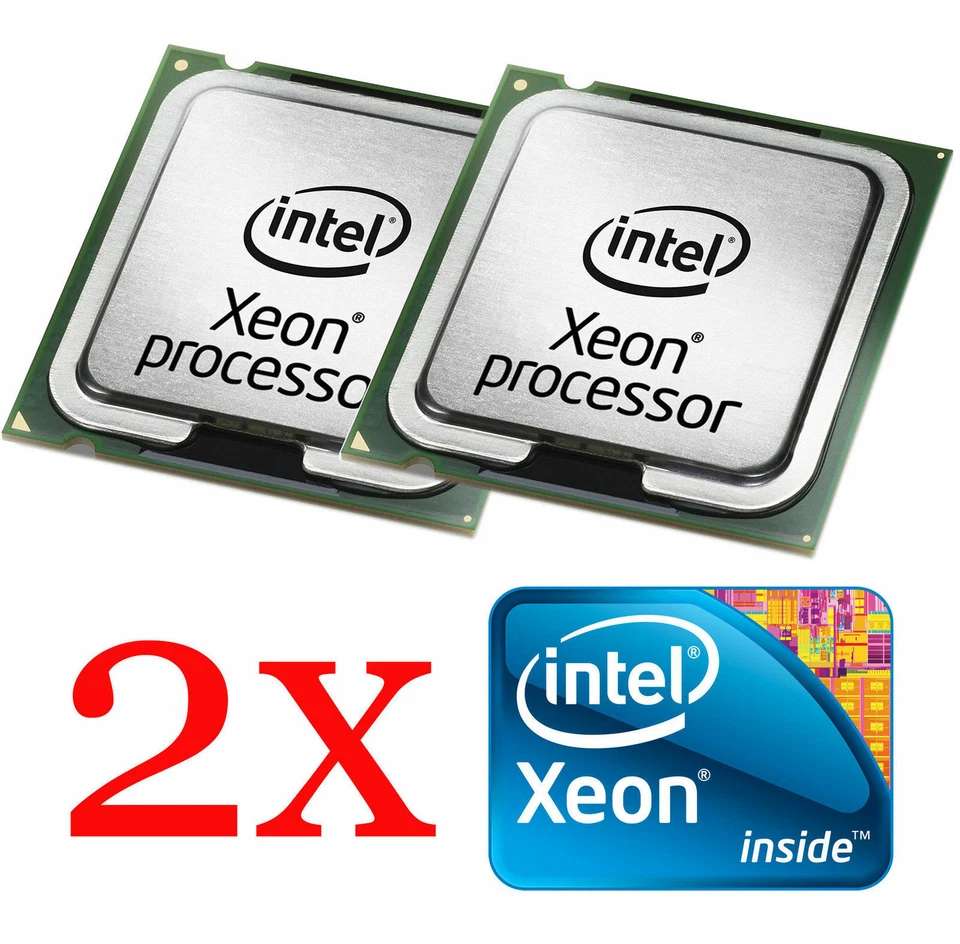 2x Server CPU Intel Processor Xeon 2600 MHz Socket 604 SL7HU for 24/7 Use - Image 1 of 1