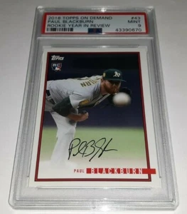 2018 Topps On Demand Rookie Year In Review #43 Paul Blackburn RC Graded PSA 9 - Picture 1 of 2