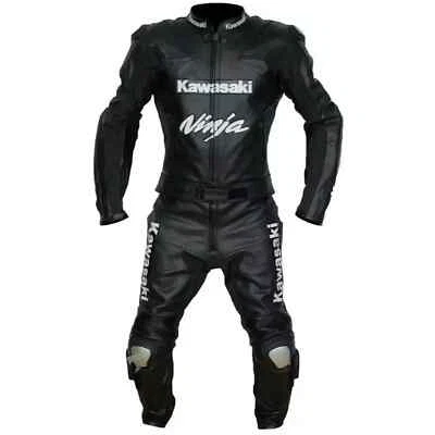 Traje de cuero de vaca Kawasaki Monster personalizado para motocicletas de carreras Foto 1 de 4