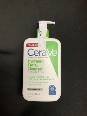 Увлажняющее очищающее средство для лица CERAVE для нормальной и сухой кожи 16 жидк. Oz. НОВЫЙ - Изображение 1 из 2