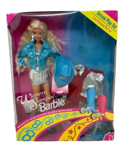 Barbie Western Stampin' Barbie Doll Deluxe Play Set RARE Doll 1993 Mattel 10927 - Picture 1 of 8