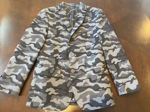 Boys DKNY Black And Gray Camo Sports Jacket Size 10 - Picture 1 of 5