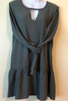 Hurley Women's Dress XS S L Cabo Cutout Drop Waist Dark olive green Lightweight  - Image 1 of 4