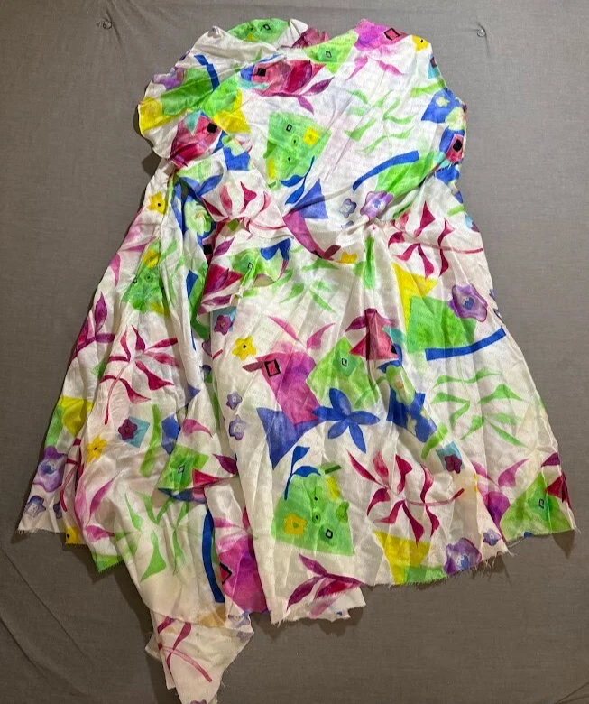 Vestido Balenciaga Barneys New York Mujer 36 Blanco Floral Largo Medio Damas. Foto 1 de 4